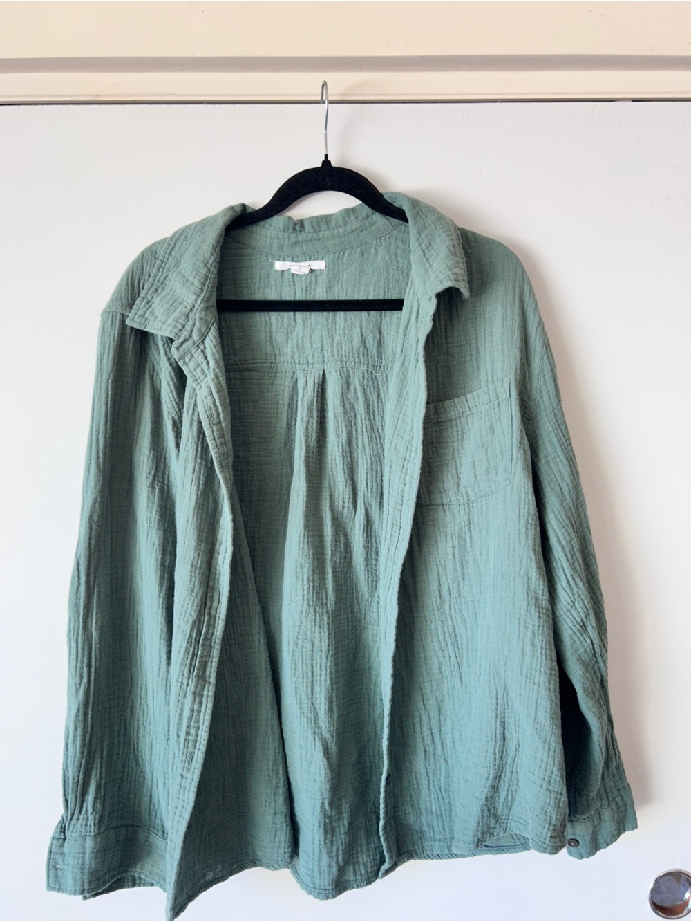 O'Neill Sage Green Lightweight Textured Coverup Shirt - Picture 1 of 3